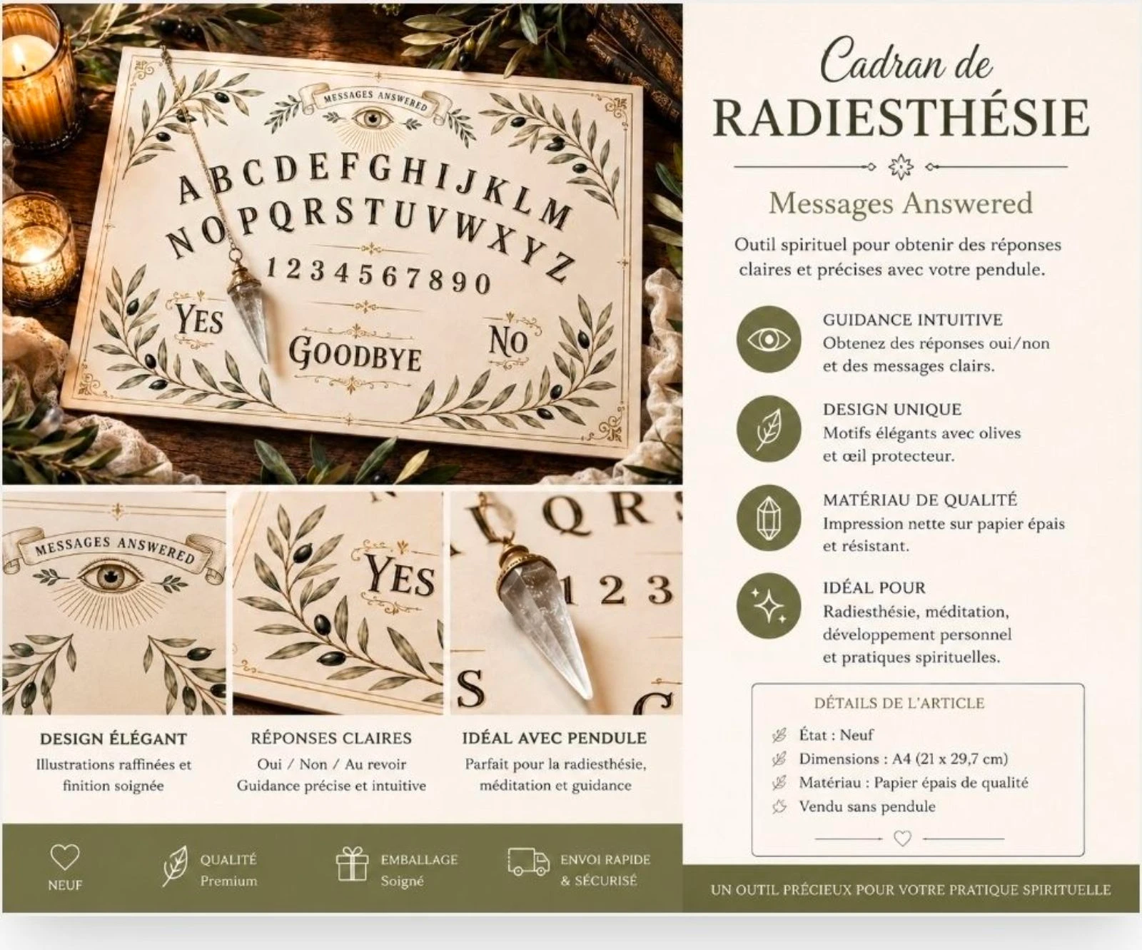 🌿 Cadran de Radiesthésie🌿